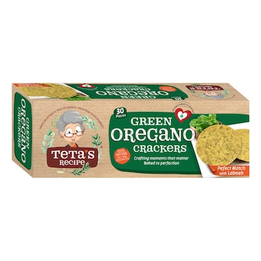 Teta's Recipe Green Oregano Crackers, 90g