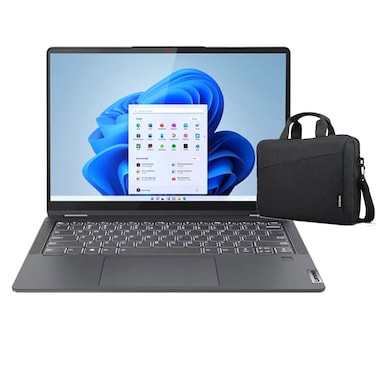 Lenovo IdeaPad Flex 5 2-in-1 Laptop with 14-Inch Display Core i5 Processor 8GB RAM 512GB SSD Intel Iris Xe Graphic Card Storm Grey and Laptop Case Black