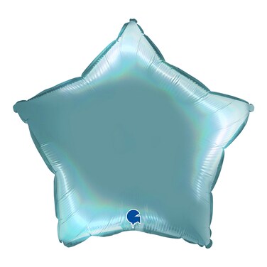Grabo Star Rainbow Holographic Balloon Platinum Tenerife Sea 18inch