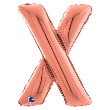 Gemar Letter X Foil Balloon Rose Gold 26inch