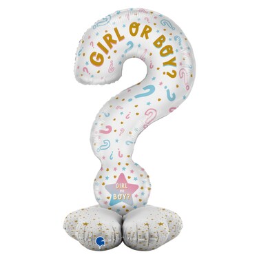 Grabo The Standups Question Mark Gender Reveal Foil Balloon 47inch