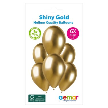 Gemar Shiny Latex Balloons Gold 13inch