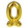 Party Zone Stand Number 0 Balloon Gold 39inch
