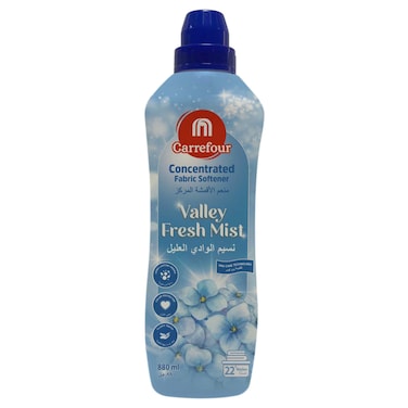 كارفور فالي فريش ميست، منعم أقمشة سائل مركز، 880 ملل (22 غسلة)