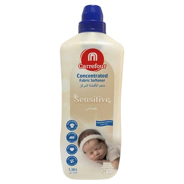 Carrefour Sensitive, Concentrated Liquid Fabric Softener, 1.38L (34 Washes)