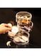U-HOOME Clear Acrylic Small Jewelry Organizer, 4 Layers Rotating Travel Jewelry Tray Case with Lid for Bracelets Rings,Hair Accessories Earrings Necklace Watch Jewelry Storage Box for Women (4 Layers)