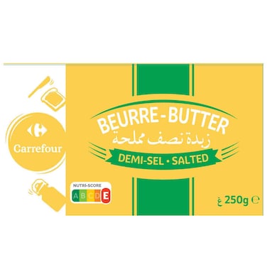 Carrefour Salted Butter Pasteurised 80% Fat, 250g