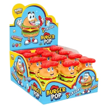 Torpedo Candy Burger Pop Lollipop and Powder, 20g