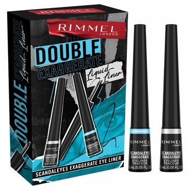 ريميل لندن سكاندال آيز إزاجيريت قلم تحديد عيون سائل -أسود، 2.5 ملل، حزمة من 2