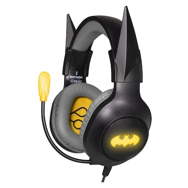 FR-TEC Batman Wired Over-Ear LED Light Gaming Headset with Mic for PlayStation 5 PlayStation 4 Xbox X/S Xbox One Nintendo Switch PC Mac Black