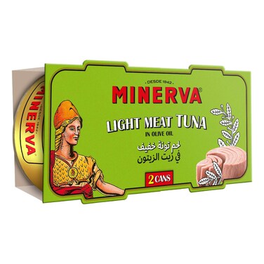 Minerva Light Meat Tuna in Olive Oil, 160g Pack of 2