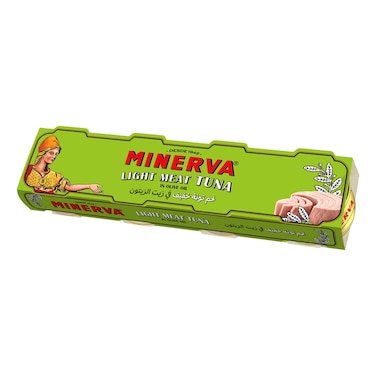 Minerva Light Meat Tuna in Olive Oil, 70g Pack of 4