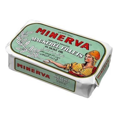 Minerva Skinless And Boneless Mackerel Fillets in Olive Oil 120g