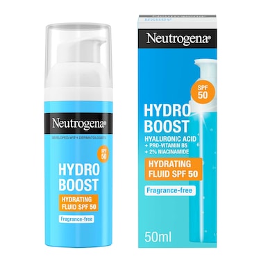 Neutrogena Hydro Boost Hydrating Fluid SPF50 Fragrance Free 50ml Pack of 2