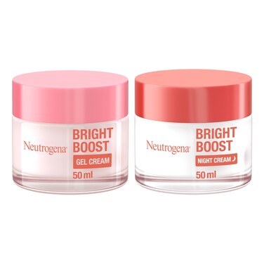 Neutrogena Bright Boost Gel Cream and Night Cream lightweight 50ml Pack of 2