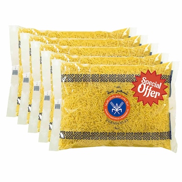 Kuwait Flour Mills &amp; Bakeries Co. Number 2 Vermicelli, 500g Pack of 5