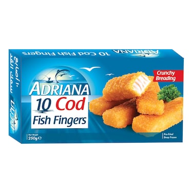 Adriana 10 Cod Fish Fingers, 250g