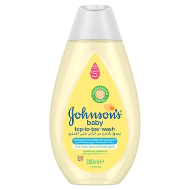 Johnson's  Baby Top-To-Toe Wash 3-In-1, Gentle And Mild Formula, 300ml