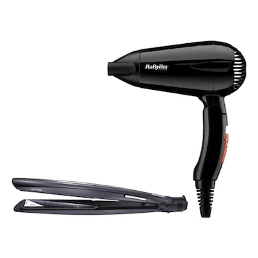 BaByliss Hair Straightener ST325SDE and Travel Dry Hair Dryer 5344SDE