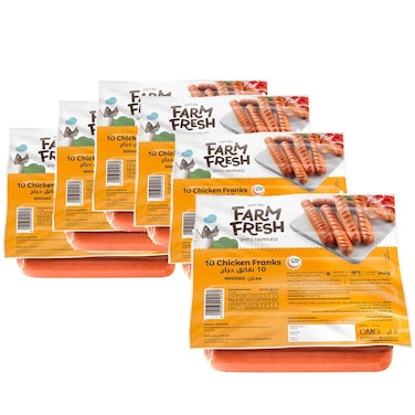 Farm Fresh Chicken Franks 340g Pack of 6