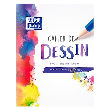 أكسفورد دفتر رسم 24x32 سم 32 صفحة 120 غرام / م²