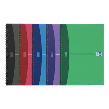 Oxford Wired Notebook Assorted 210x297mm 100 Pages