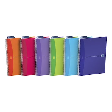 Oxford Optik Wired Notebook Assorted 210x297mm 180 Pages