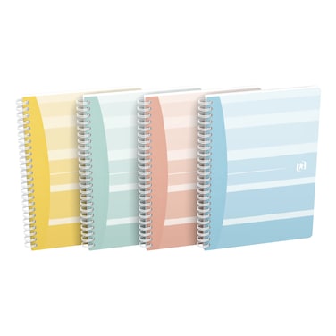 أكسفورد دفتر الملاحظات بسلك لولبي، مجموعة متنوعة من الأشكال المميزة  148 × 210 ملم 120 صفحة