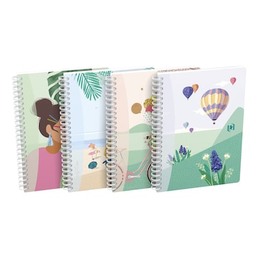 Oxford Spiral Wired Notebook Horizon Assorted 148x210mm 120 Pages