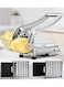 French Fry Cutter Stainless Steel Potato Chipper Fast Cutting Potato Chip Cutter with 36/46 Holes Blades Manual Food Slicer Dicer Multifunction Vegetable Fruit Chipper(silver)