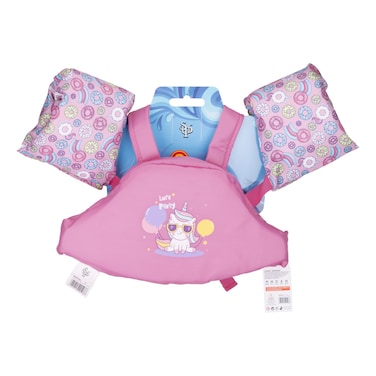 سوبريم سترة نجاة من الفوم والقماش للأطفال مقاس صغير ومتوسط ​​وكبير ، من 3 سنوات وما فوق - وردي