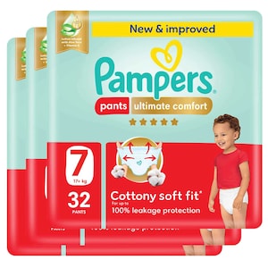 Online Exclusive Pampers Ultimate Comfort Diaper Pants Size 7 17kg+ Mega Pack 32 Pants Pack of 3 96 Pants