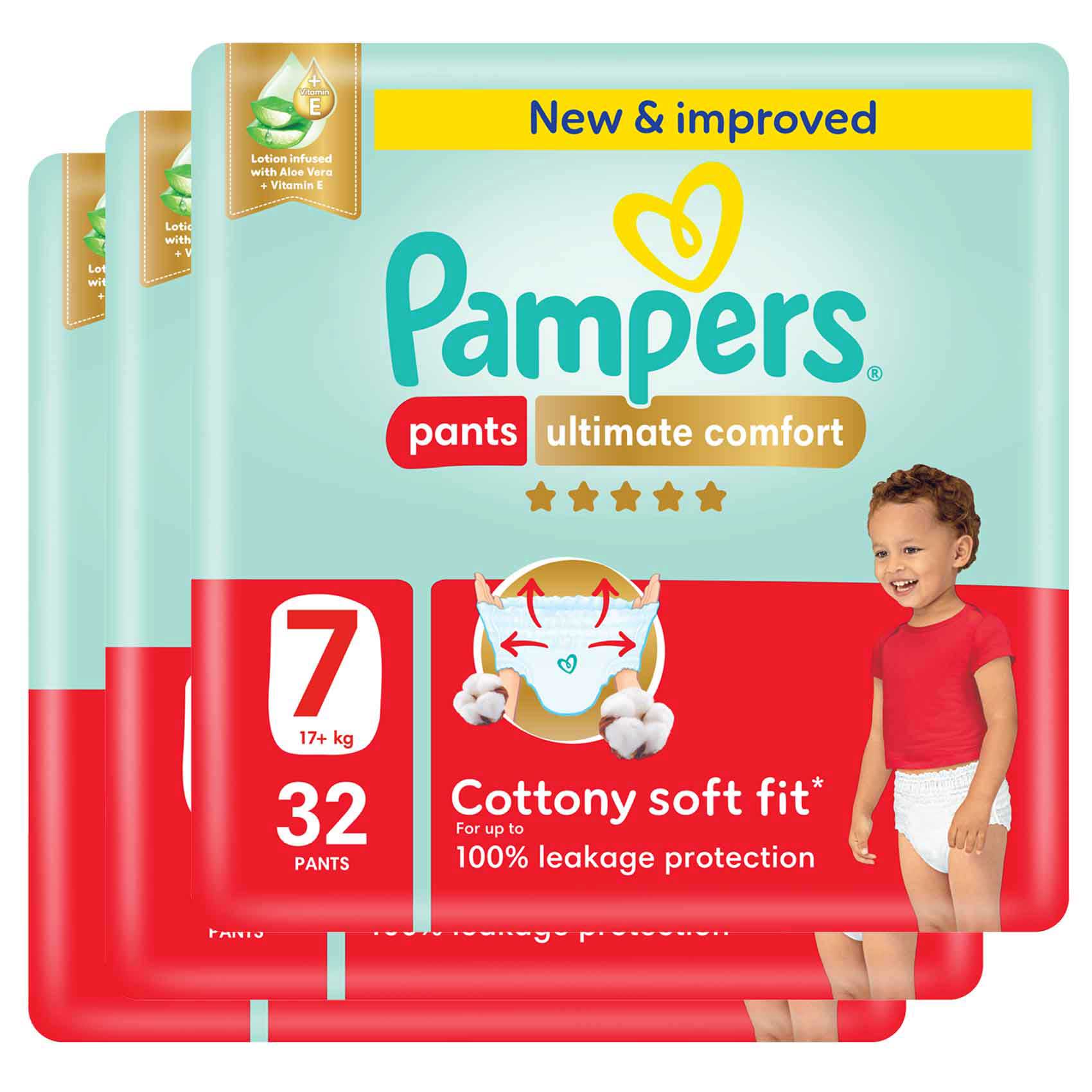 Online Exclusive Pampers Ultimate Comfort Diaper Pants Size 7 17kg+ Mega Pack 32 Pants Pack of 3 96 Pants