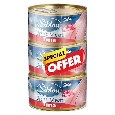 Siblou Solid Light Meat Tuna with Red Chili, 480g
