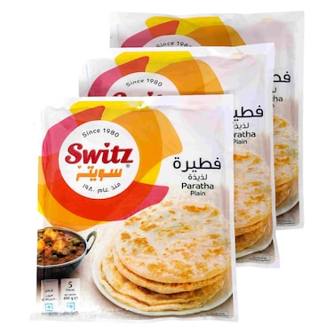 Switz Plain Paratha, 400g Pack of 3
