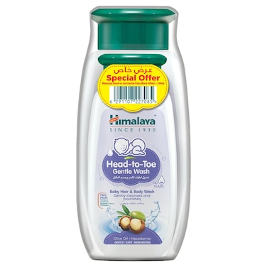 هيمالايا هيد تو تو غسول لطيف لشعر وجسم الأطفال 400 ملل + 200 ملل