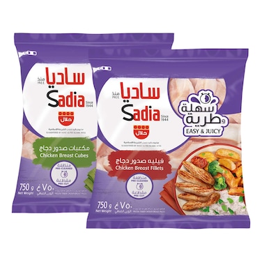 Sadia Chicken Breast Cubes, 750g + Chicken Breast Fillets, 750g