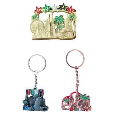 Ahlan UAE Magnet and Keychains Set 3 PCS
