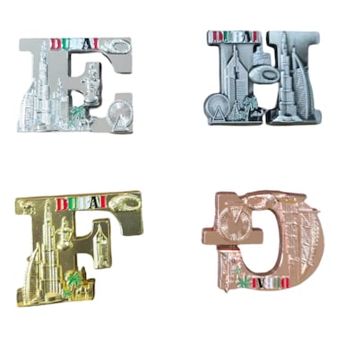 أهلا الإمارات العربية المتحدة مجموعة مغناطيس بحجم صغير 4 قطع - متعدد الألوان