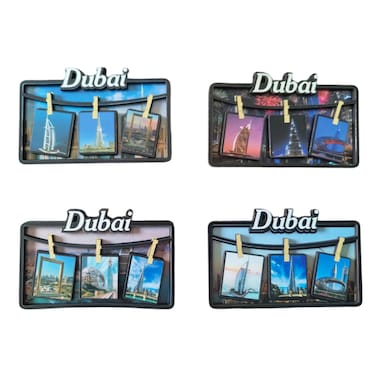 Ahlan UAE MDF Magnet Set Assorted 4 PCS