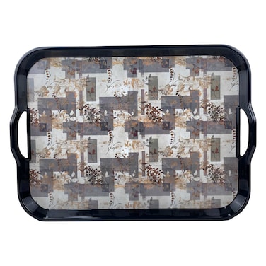 صينية مطبوعة بمقبض مقاس كبير جدًا 20.5 بوصة