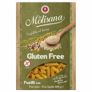 La Molisana Number 28 Gluten Free Trafilata Al Bronzo Fusilli, 400g