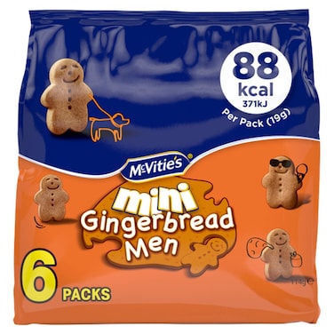 McVitie's Mini Gingerbread Men Multipack Biscuits 114g