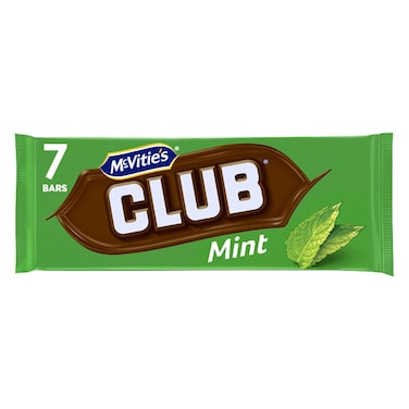 McVitie's Club Mint Chocolate Biscuit Bars 154g