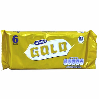 McVitie's Gold Caramel Flavour Coated Crunchy Biscuit Bars, 106g