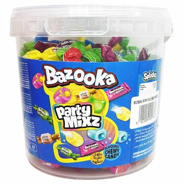 Bazooka Party Mixz Flavoured Chewy Candy Bucket 360g