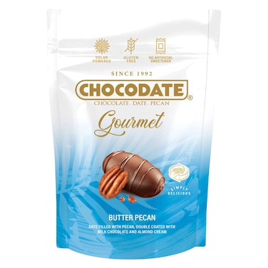 Chocodate Gourmet Chocolate Date with Butter Pecan 150g