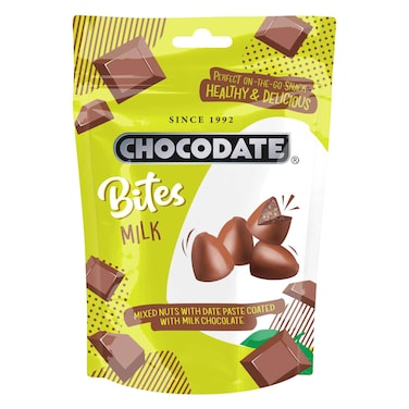 Chocodate Bites Mixed Nuts with Date Paste Coated with Milk Chocolate 33g