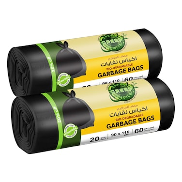 Earth Choice Green Bio-Degradable Garbage Bags Roll 90x110cm Pack of 2