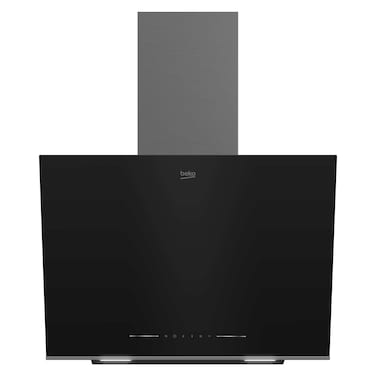 Beko 60cm Inclined Chimney Hood, Intensive Ventilation Capacity -710 m&sup3;/h,Filter-Cleaning Reminder, Air Cleaning Mode,Touch control,BHCA66741BBHS(Black)